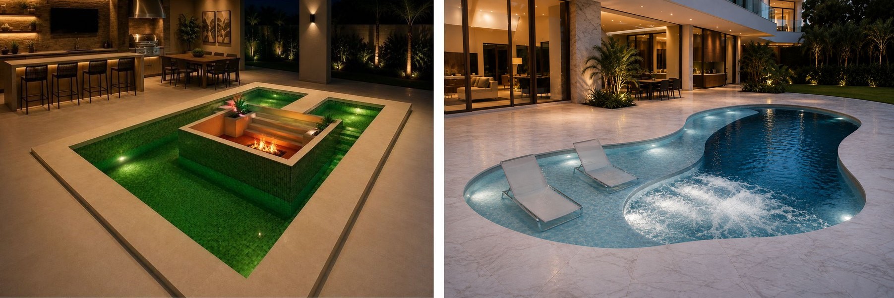 Projetos de piscinas especiais e arquitetônicas